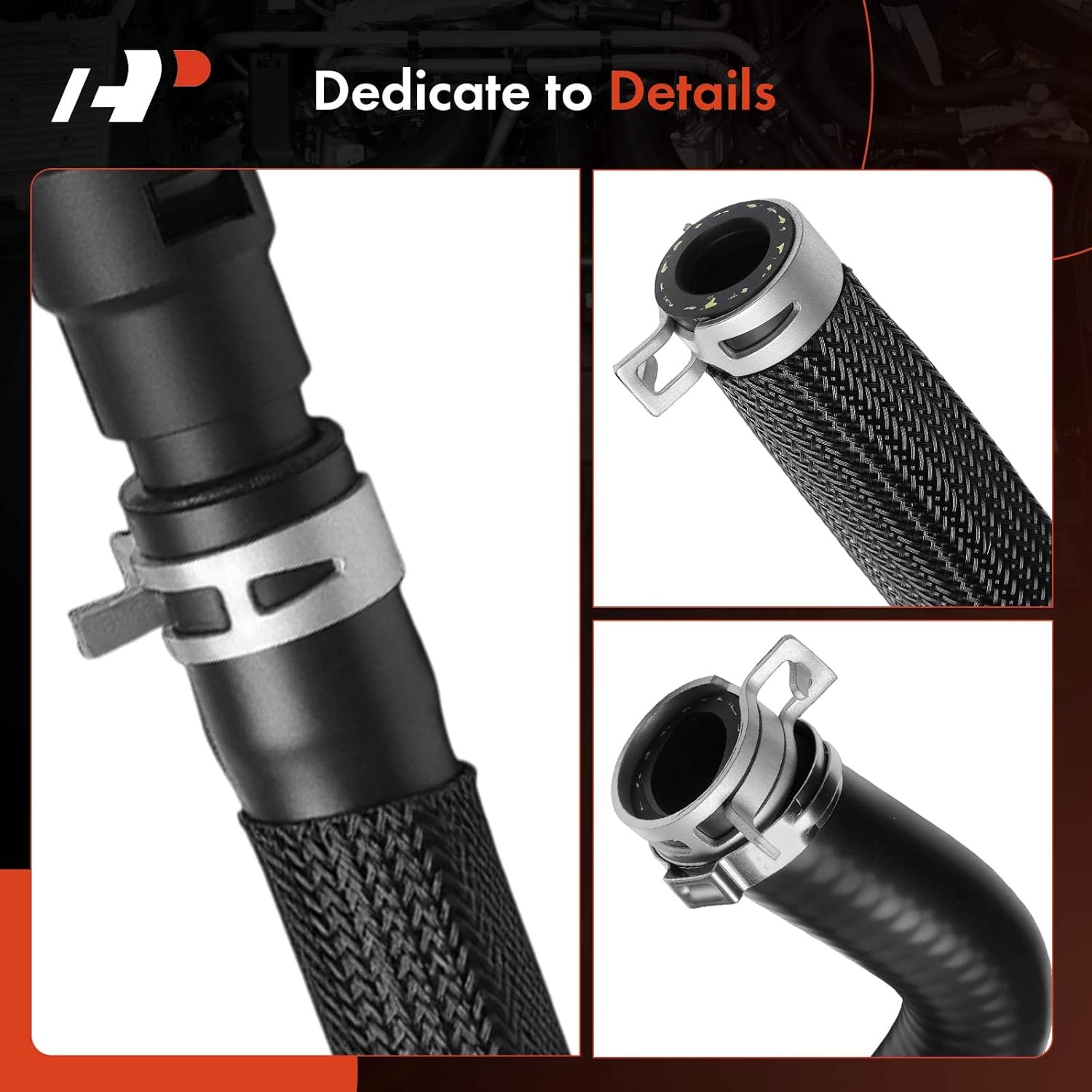 A-Premium Inlet HVAC Heater Hose Assembly Compatible with Ford E-350 Club Wagon 2005 6.0L, E-350 Super Duty 2006-2010 6.0L