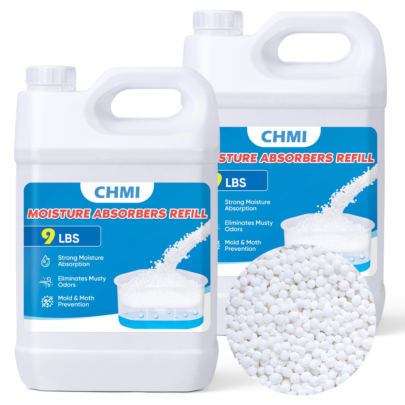 Moisture Absorber Refill Beads (18 LBS) – Universal Calcium Chloride Refills for Dehumidi…
