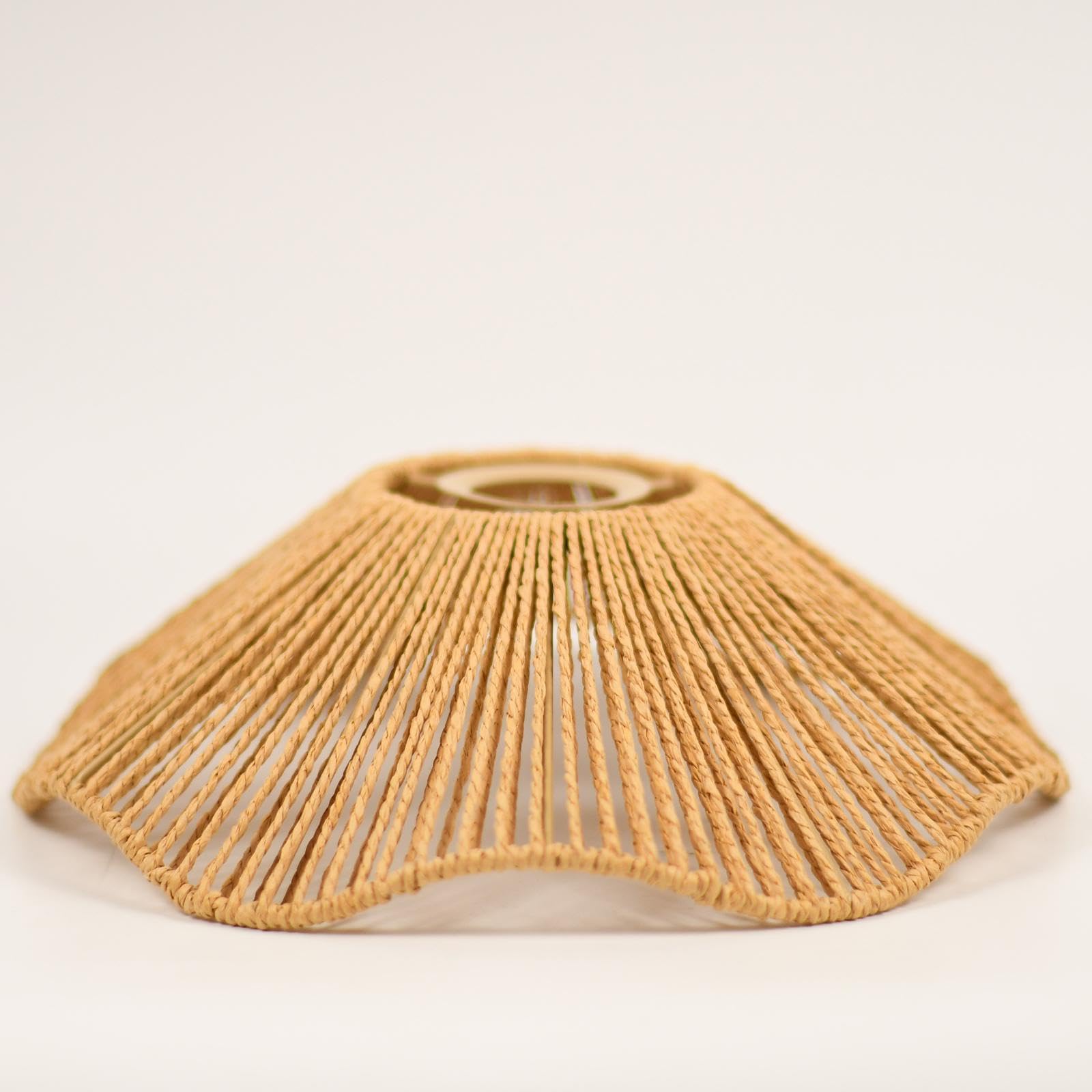 KESOTO Paralume in Corda Intrecciata, Copertura per Lanterna a Soffitto, Paralume per Lampada a Sospensione per Copertura della Lampada a Sospensione, Giallo