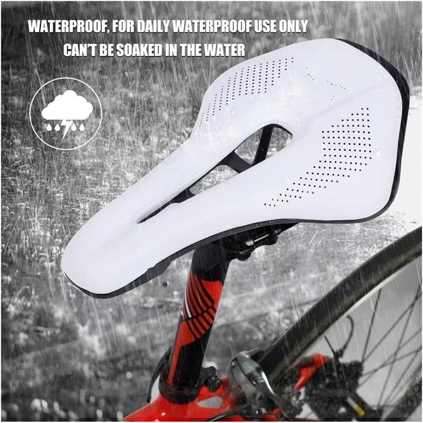 Bicycle Saddle Non-Slip Short Nose Bike Seat PU Leather Hollow Road Ergonomic Comfortable Bike Cushion