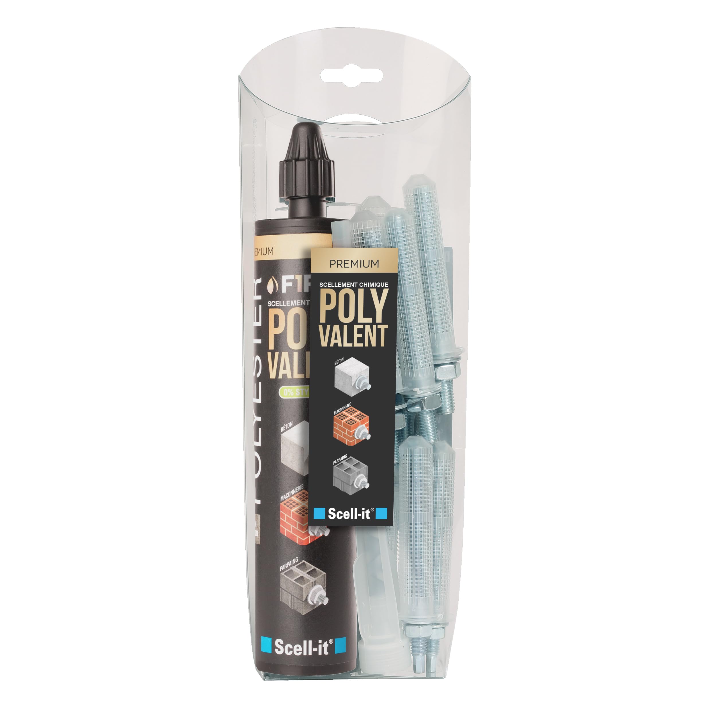Scell-it - Kit scellement chimique polyvalent 300 ml multi-usage - Scell-it