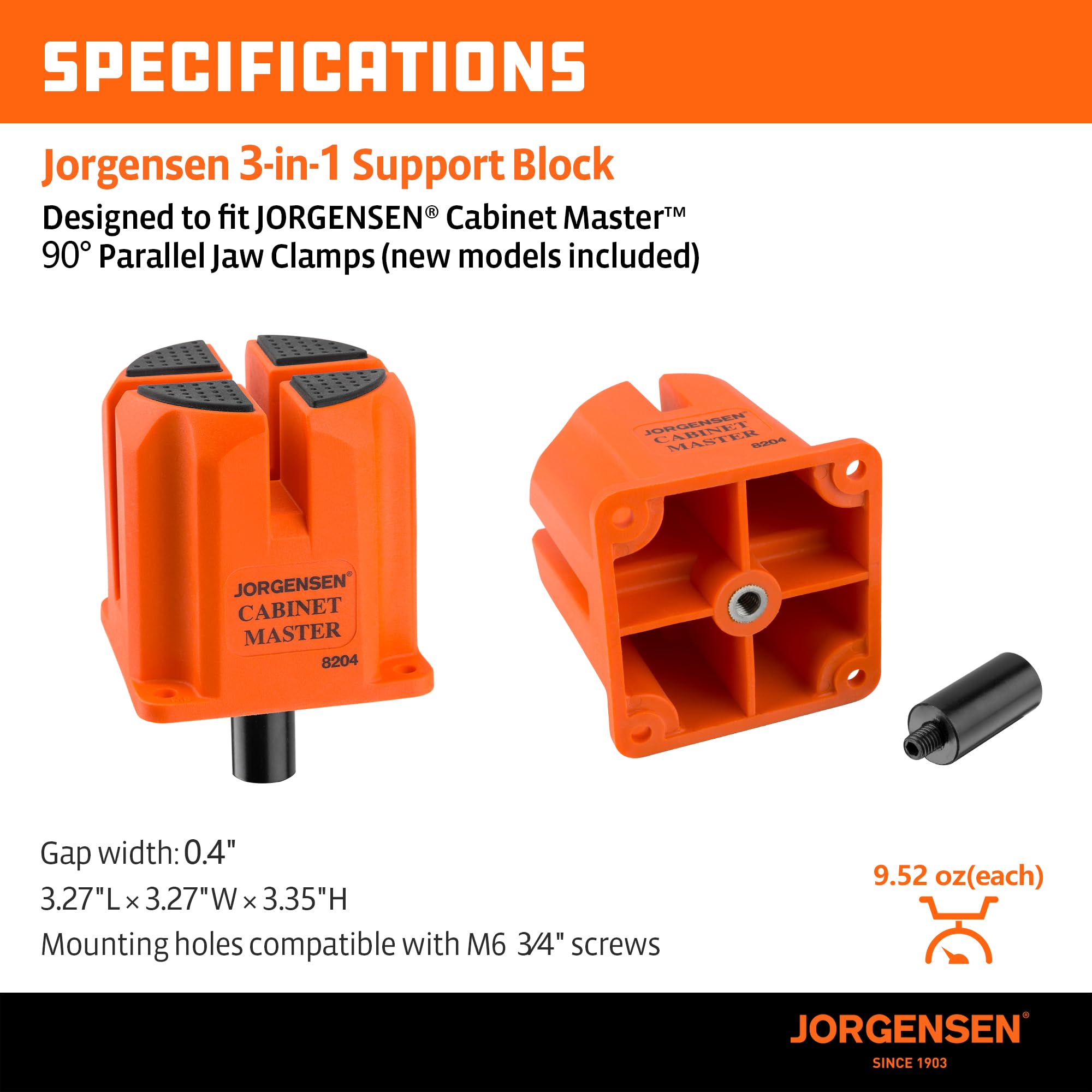 Jorgensen 3-in-1 Support Block - Woodworking Accessory -6