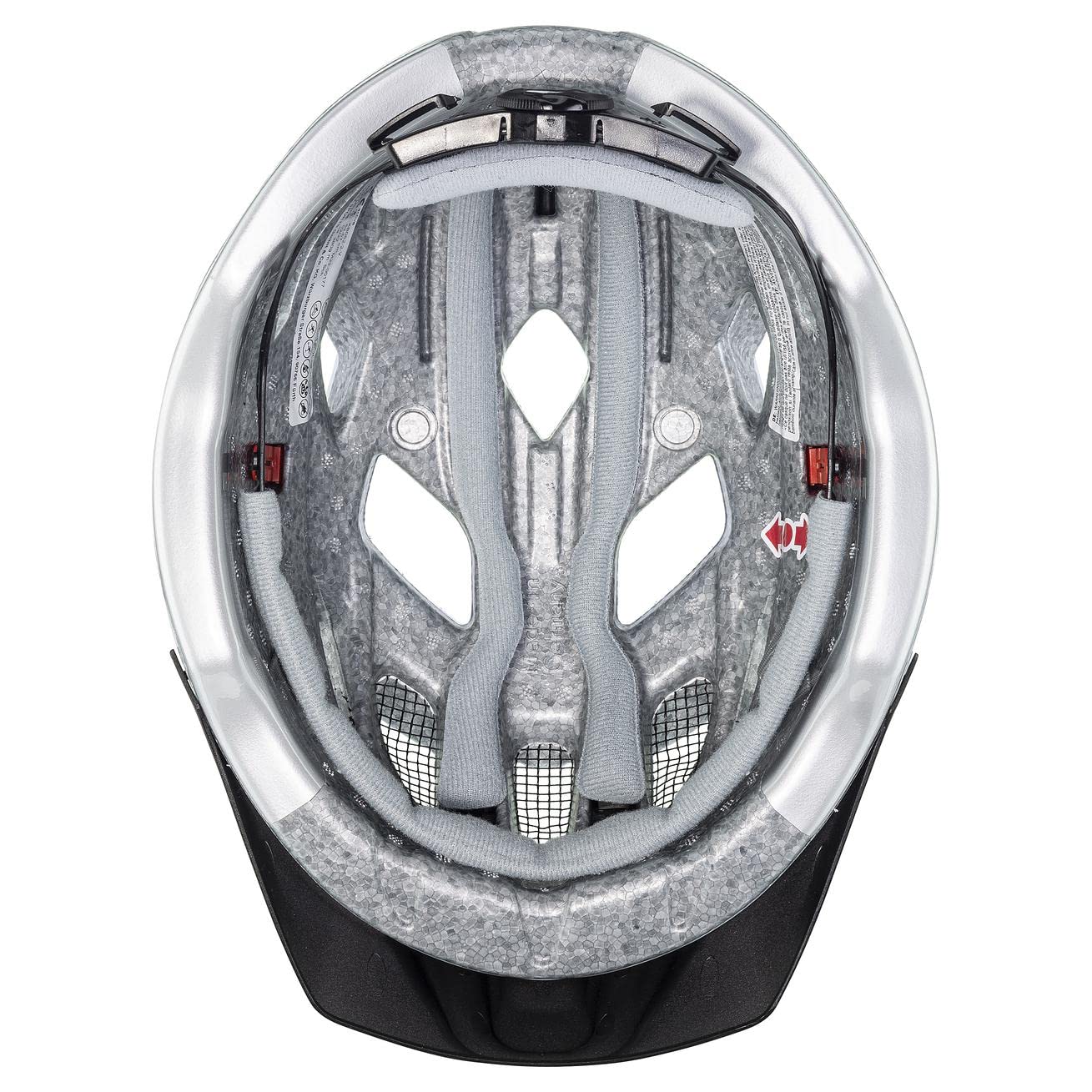uvex active, casco tuttofare sicuro unisex, regolazione individuale delle dimensioni, ampliabile con luce a LED, cloud-silver, 56-60 cm