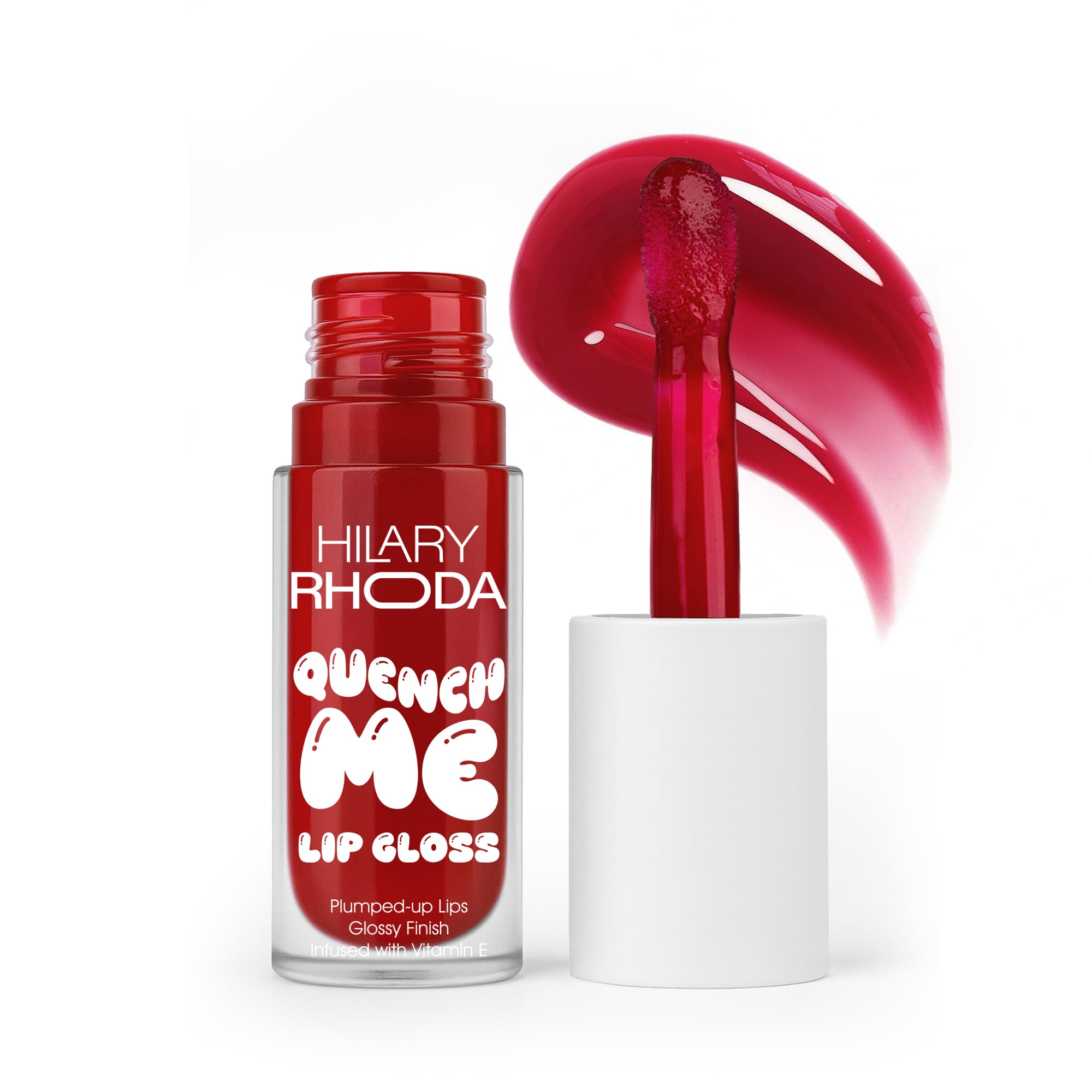 Hilary Rhoda Quench Me Lip Gloss | Clear & tinted lip gloss | Nourishing & Hydrating | Sheer Coverage | Lip Gloss for Women | High Shine | Lightweight & Non-Sticky - 4ml (Red Flag - Shade 08)-image-45