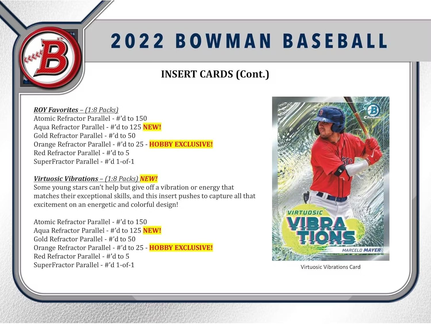 2022 Topps Bowman Baseball Trading Card Mega Box