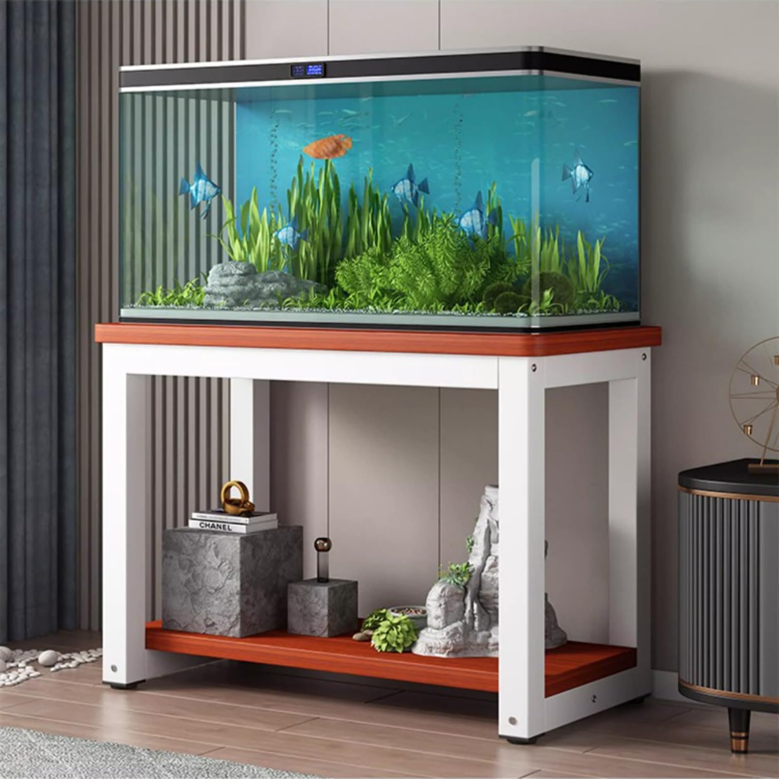 Multi-space Aquarium Stand, 40 Gallon Fish Tank Stand, Durable, Hassle-Free, Versatile, Ideal for Living Rooms, Reception Areas, and Offices(Style D,70x45cm/27.6x17.7in)