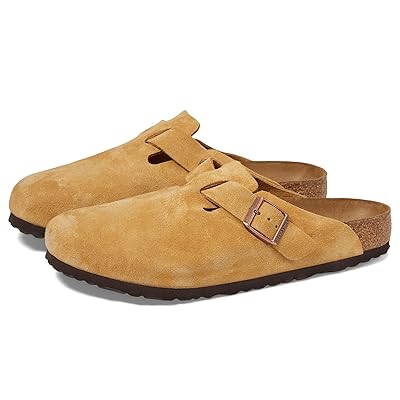 Birkenstock Boston Suede (Unisex) Shoes Latte Cream