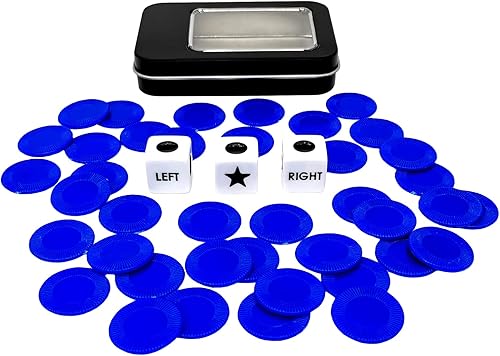 Vista 15 de Ahoper Juego de dados izquierdo y derecho central Prime con 3 dados + 40 fichas (rojo)