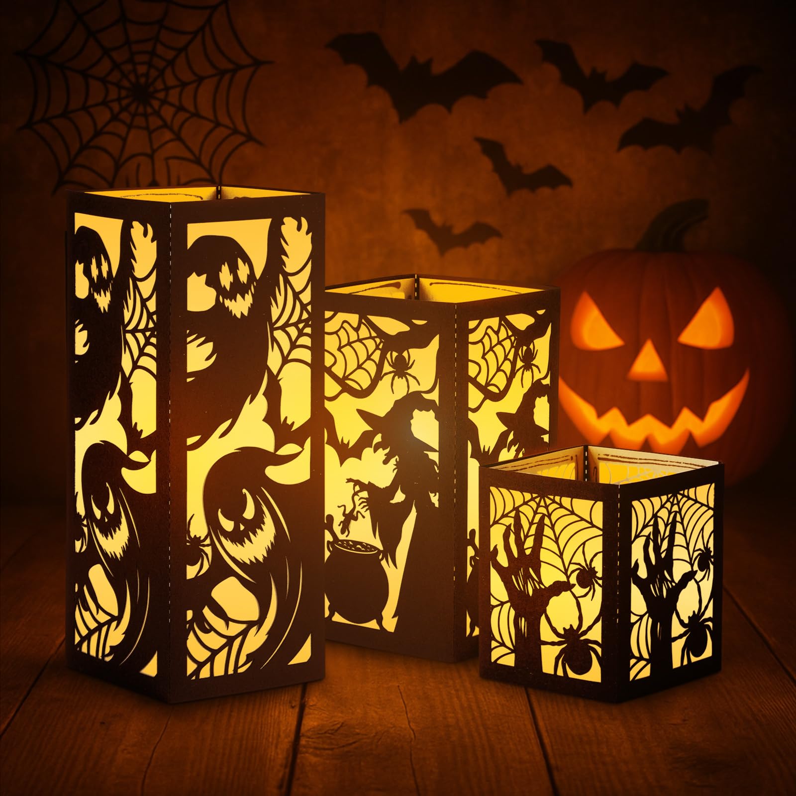 Décoration Halloween intérieur sans danger avec bougies LED de table - 8