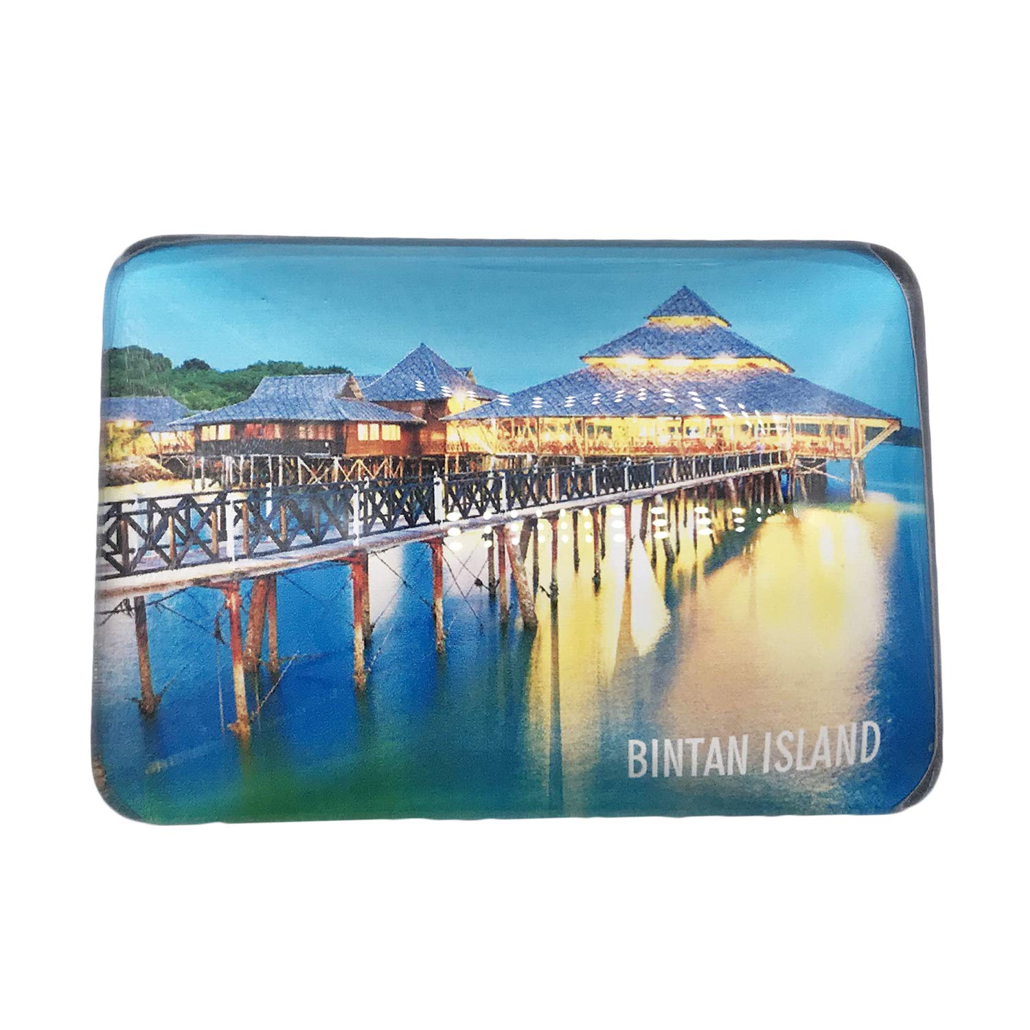 Batam - Magnete per frigorifero in Indonesia, souvenir da viaggio, decorazione per frigorifero 3D, collezione artigianale