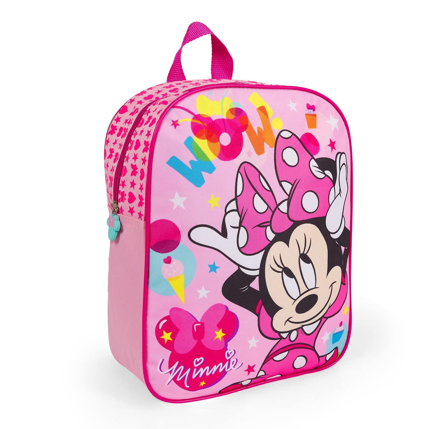 Zaino Mybagstory Minnie Mouse Rosa Per Bambini, 32x26x11 Cm, Leggero In Poliestere, Spallacci Regolabili, Tasca Principale Con Zip, Per Scuola Materna E Elementare