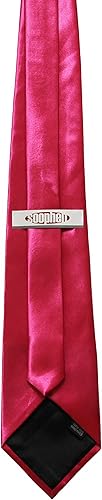 Vista 46 de Soophen corbata para hombre 3.75 pulgadas de color sólido 13.marrón