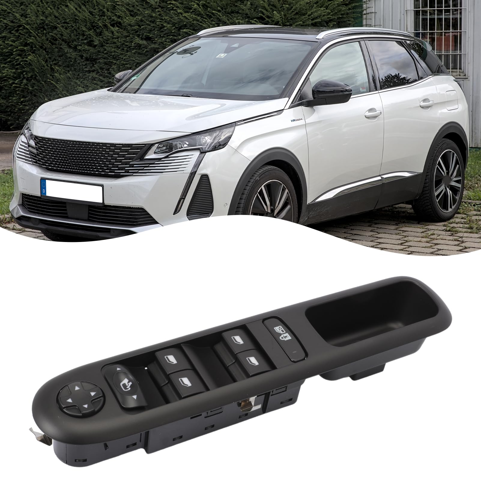 Pulsantiera Alzacristallo Interruttore Auto Elettrico (anteriore sinistro) 96650621ZD per Peug-eot 3008 5008 2009-2015 6490X6 Con Funzione Pieghevole