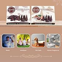 Vista 101 de TRUMIRI Incense Cones - Combo Pack of 20 Cone Incense - 10 Nag Champa + 10 Palo Santo - Insence Cones - Incense Cones Scented - Cone Incense Scents