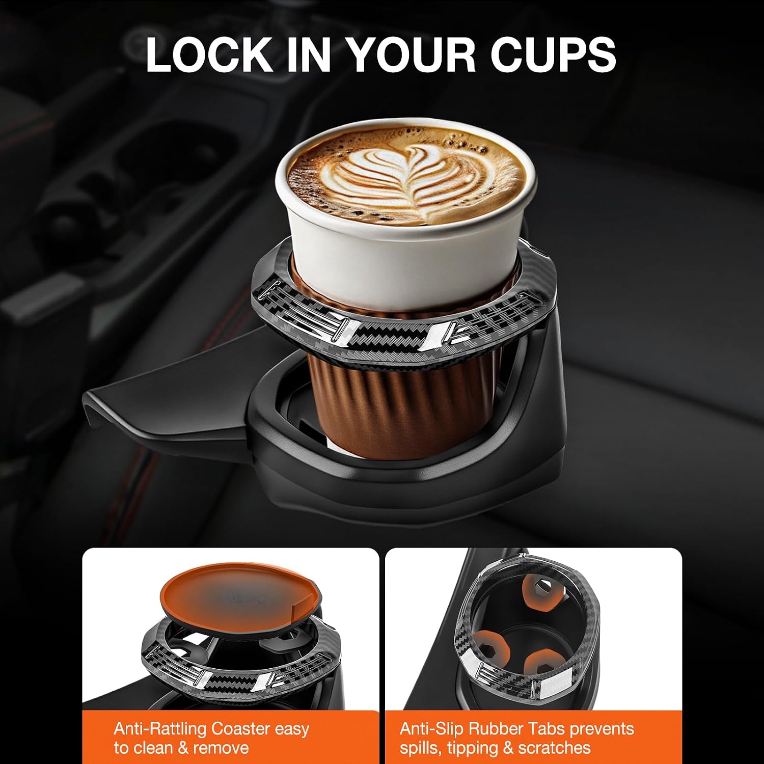 Door Cup Holder Compatible with Jeep Wrangler JL JLU 4XE 2018-2024 & Gladiator JT 2020-2024, Front Left+Right Side Interior, 2 Pcs