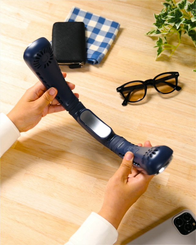 首掛け扇風機 ノーウィングファン ハンズフリー 風量調整 USB充電式8時間持続 首掛け扇風機 ノーウィングファン ハンズフリー 風量調整 USB