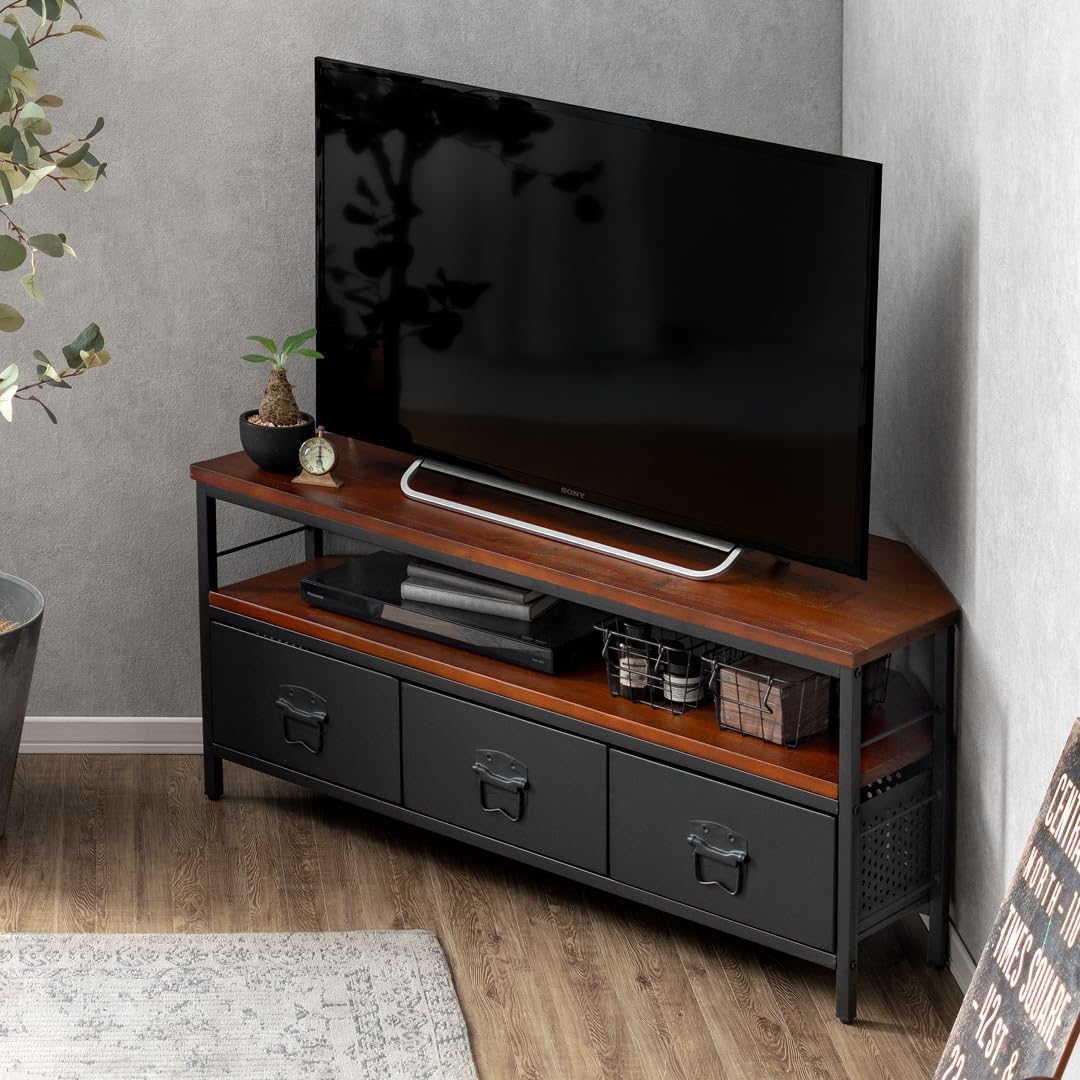 タンスのゲン 天然木 テレビスタンド 追加棚、HDDホルダーセット