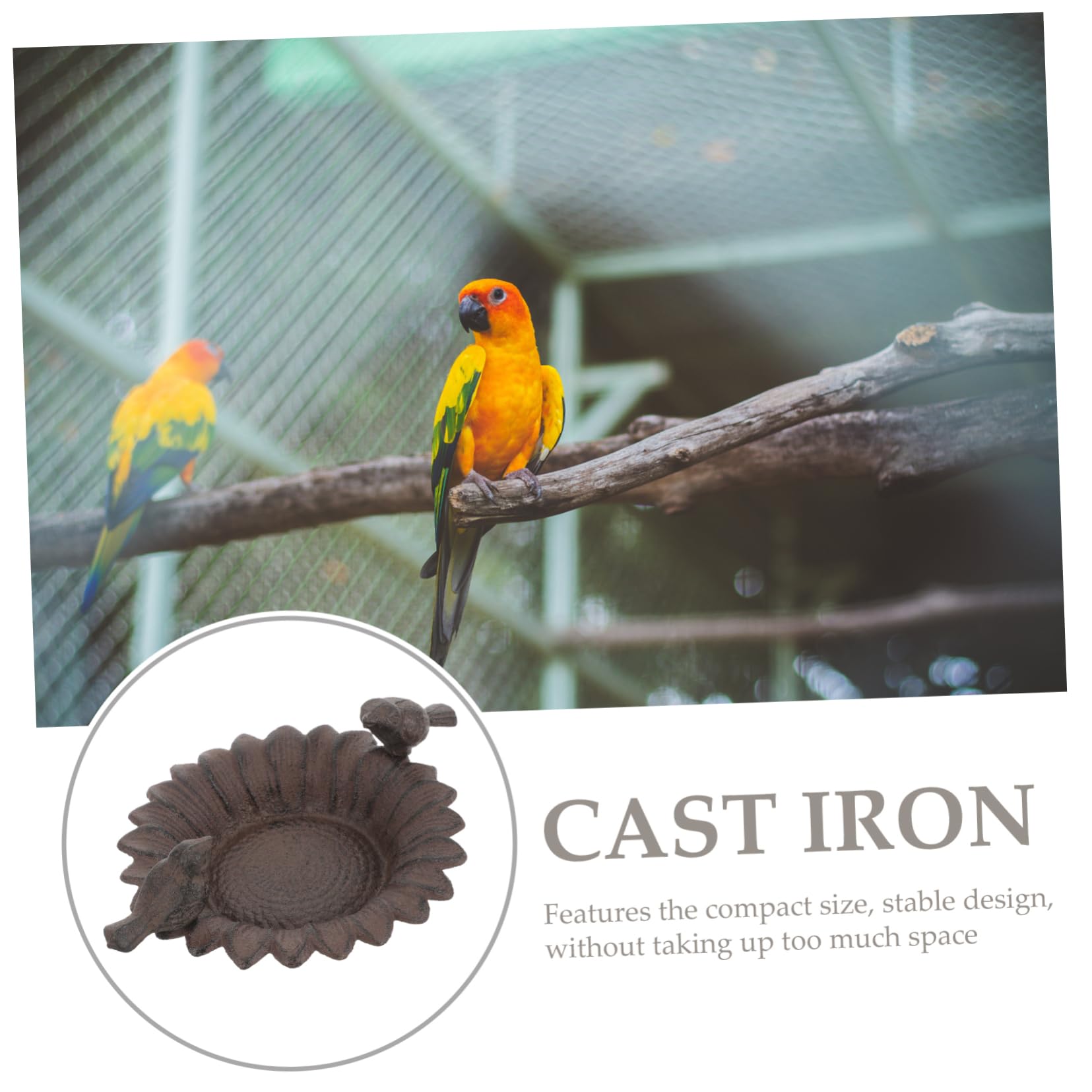 Abaodam Mangeoire à Oiseaux pour Jardin Nourrisseur Compact et Stable pour Petits Oiseaux pour Canaris Perroquets et Alouettes Décoration pour Balcon Cour et Jardin