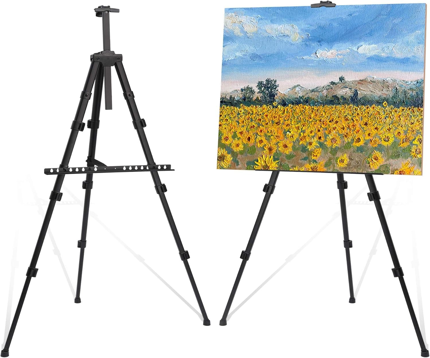 Amazon Brand - Umi Portable Tripod Metal Easel for Professional Artists with Adjustable Height for Painting, Display, Signage Etc