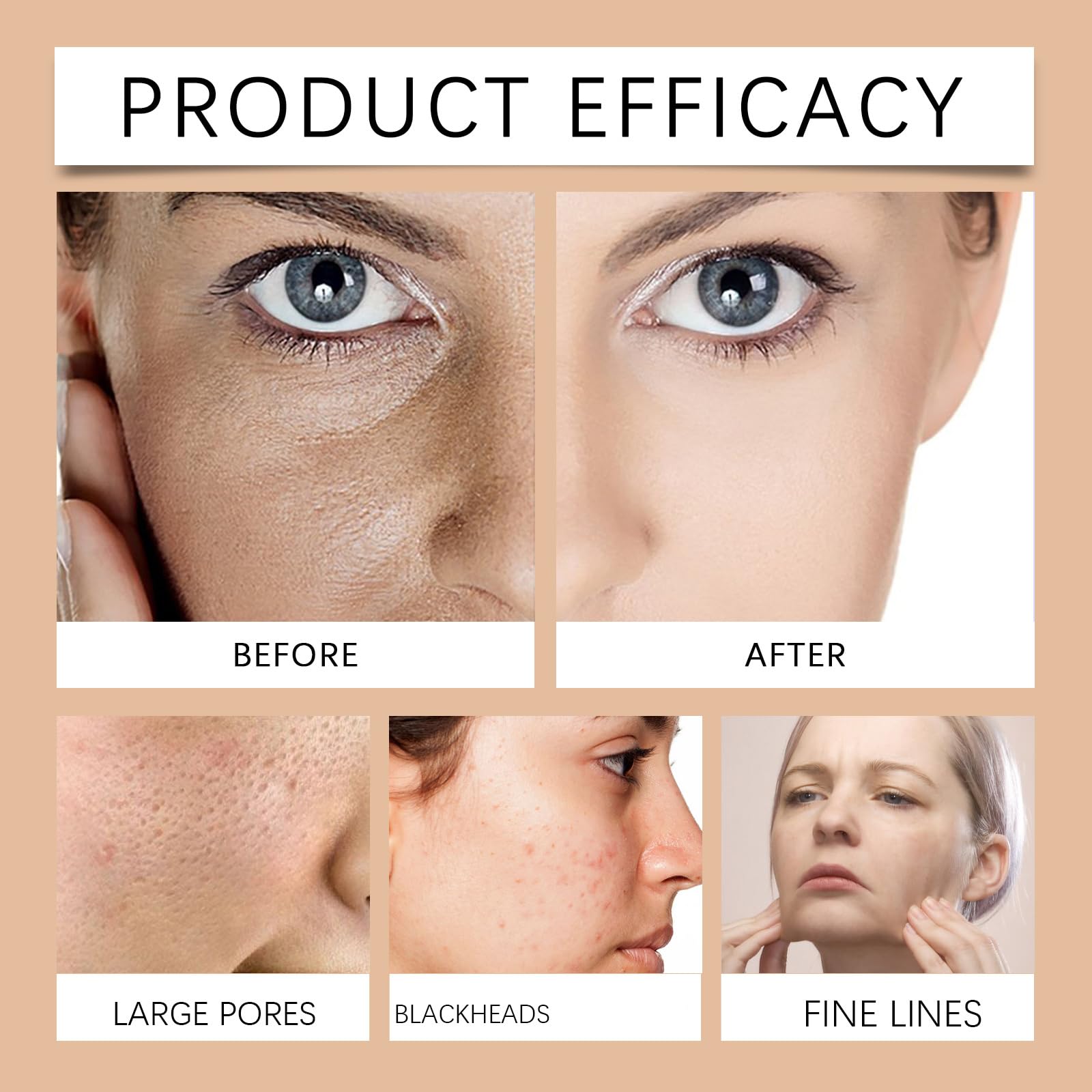 Peel-Off-Gesichtsmaske Gegen Pickel, Porenverfeinernd & Ölregulierend, Feuchtigkeitsspendend ohne Reinigungswaschgang, Anti-Aging- Und Anti-Falten-Maske, Peeling & Aufhellend (8pcs)