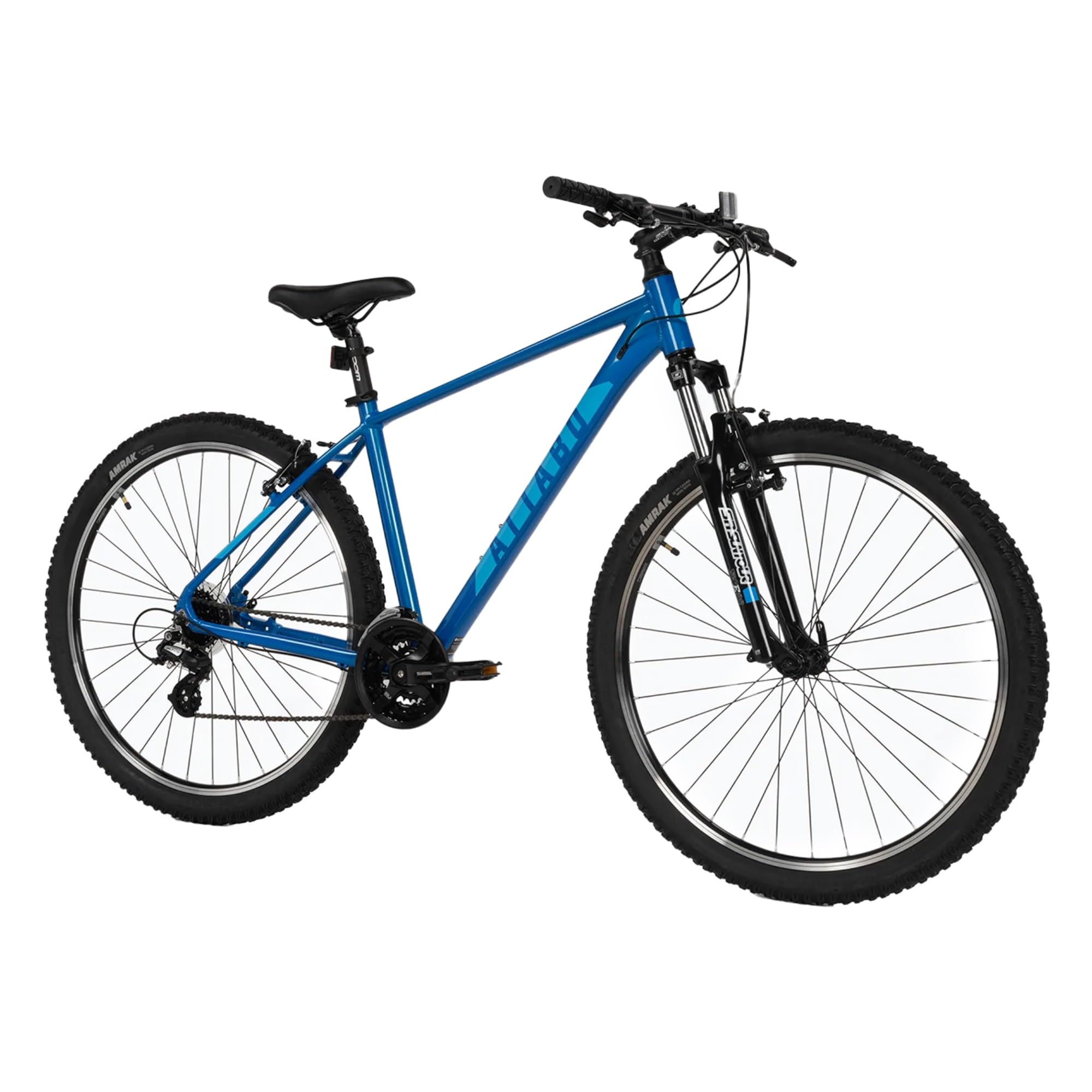 ATTABO Bicicletta da Uomo ALPE 1.0 Mountain Bike con Telaio in Alluminio Manubrio ergonomico da 17|19|21" Bici Uomo con Ruote da 29" Sella Regolabile Deragliatore a 21 velocità Colore Blu|Rosso
