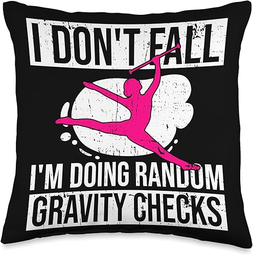 Baton Twirling & Majorette Dance Designs Twirling Recitals Design for Baton Twirler and Majorette Throw Pillow, 16 x 16 pulgadas, multicolor