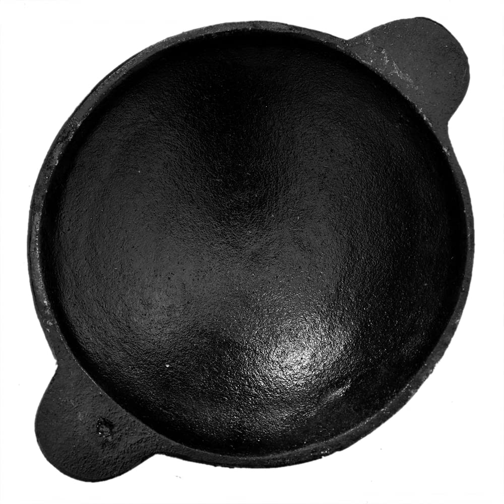 Cast Iron Appam Pan/Pre Seasoned Cast Iron Appam Pan With Lid | Appam Chatty | Appam Pan Cast Iron, Induction (8 Inch), Black (B0CNH2GSRC) Amazon Price History, Amazon Price Tracker