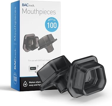 BACtrack C6 & C8 Breathalyzer Mouthpieces | BAC Alcohol Tester Replacement Tips 100 Count