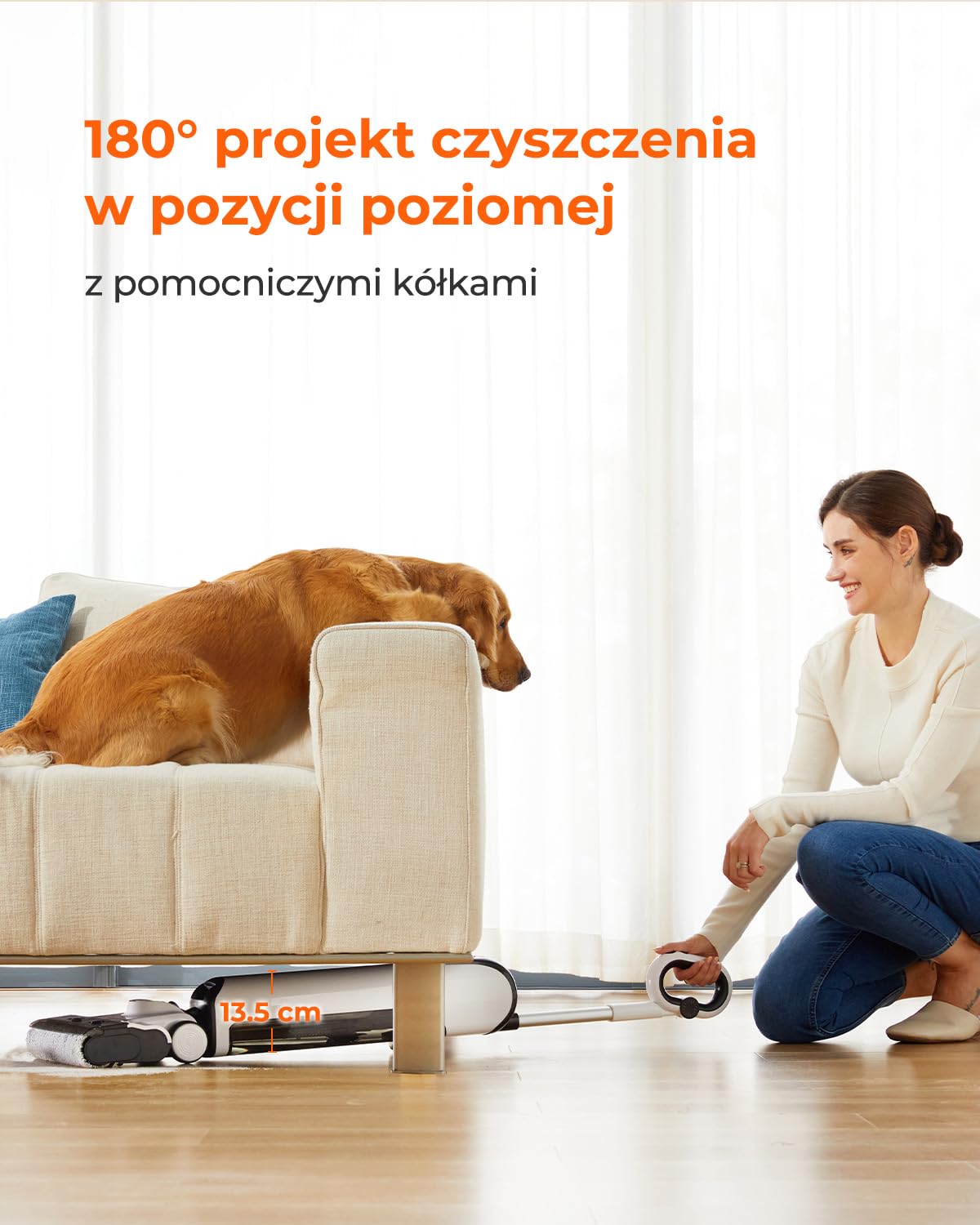 uwant D100 All-in-One odkurzacz na mokro i sucho, 17000 Pa, czyszczenie krawędzi 2mm