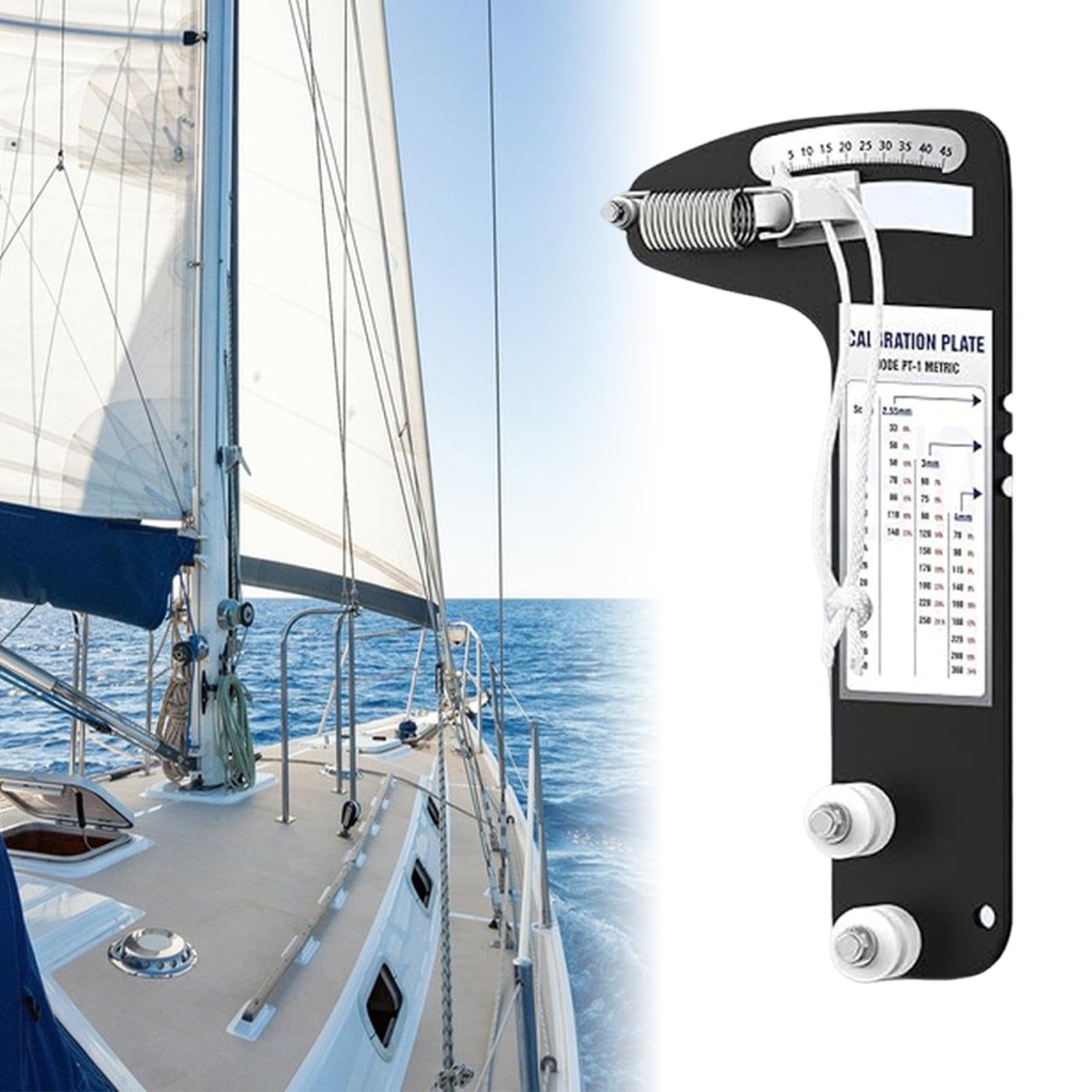 Sharplace Misuratore di Tensione per Sartiame di Barche a Vela, Preciso, Facile da Leggere, Professionale per Prestazioni Ottimali della Vela, Robusto Strumento