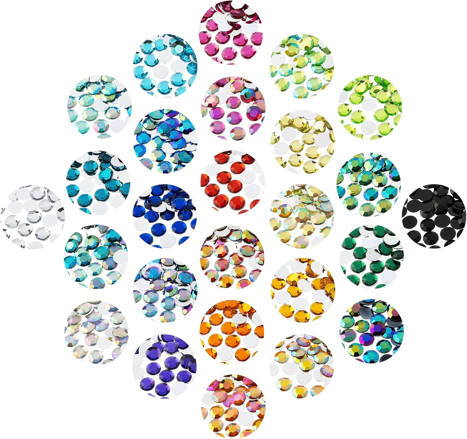 John Bead 400 Pieces 12mm (SS50), Orange AB, Acrylic Round Flat Back Rhinestones for Jewelry Making, DIY Crafts, Nail Art, Face Makeup, Clothes - Image 5