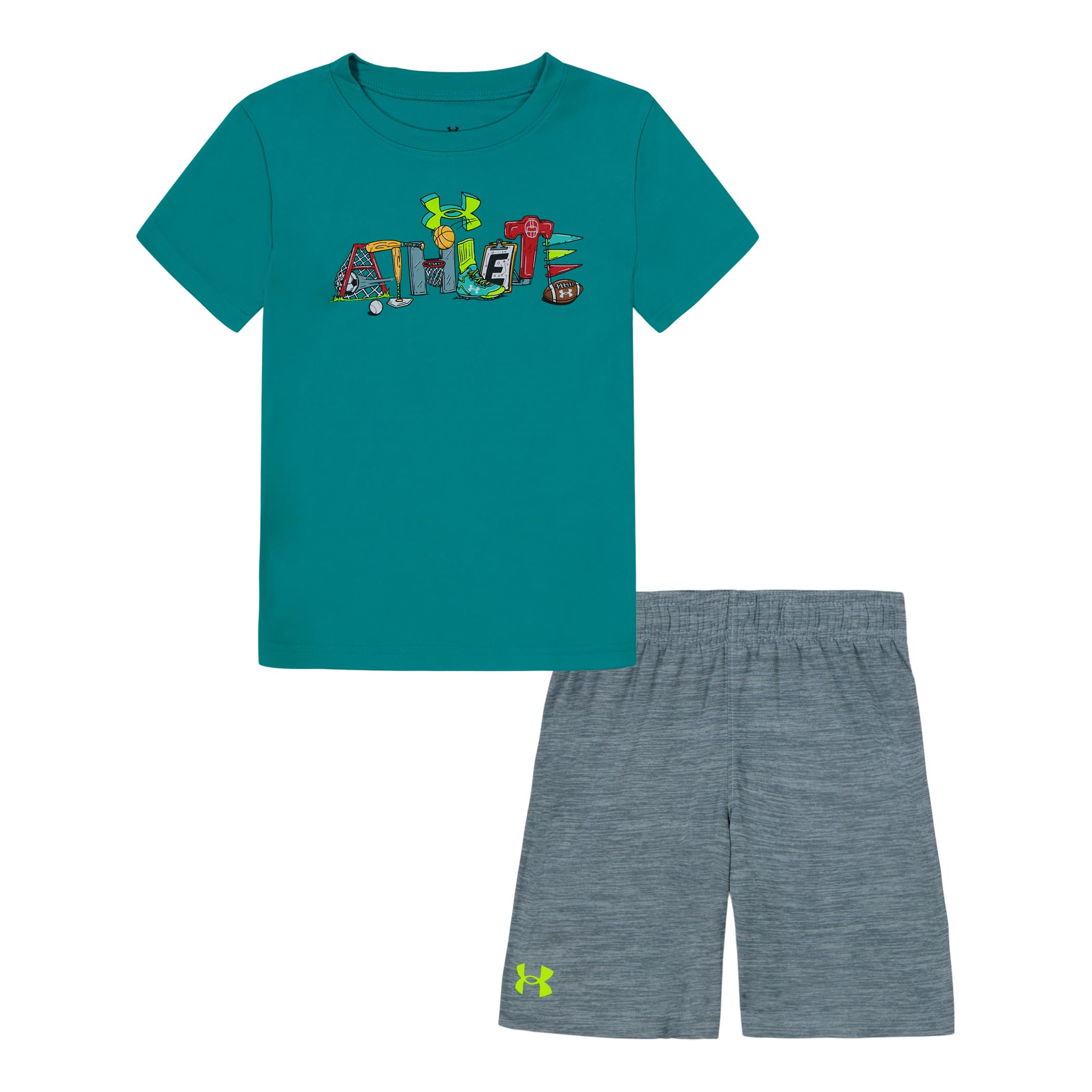 Under Armour Boys' 2-piece Short Sleeve Graphic T-Shirt and Shorts Set