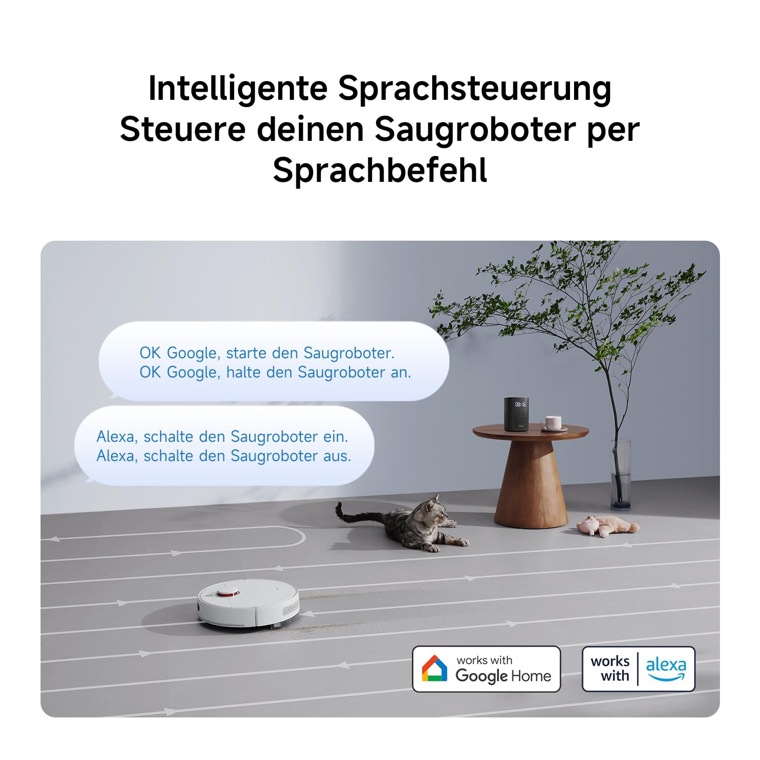 XIAOMI Robot Vacuum S40C, 2-in-1 Staubsauger und Wischer, 5000 Pa Saugleistung, smarte LDS-Navigation, automatische Aufladung, funktioniert auf Teppichen mit kurzem Flor und harten Böden