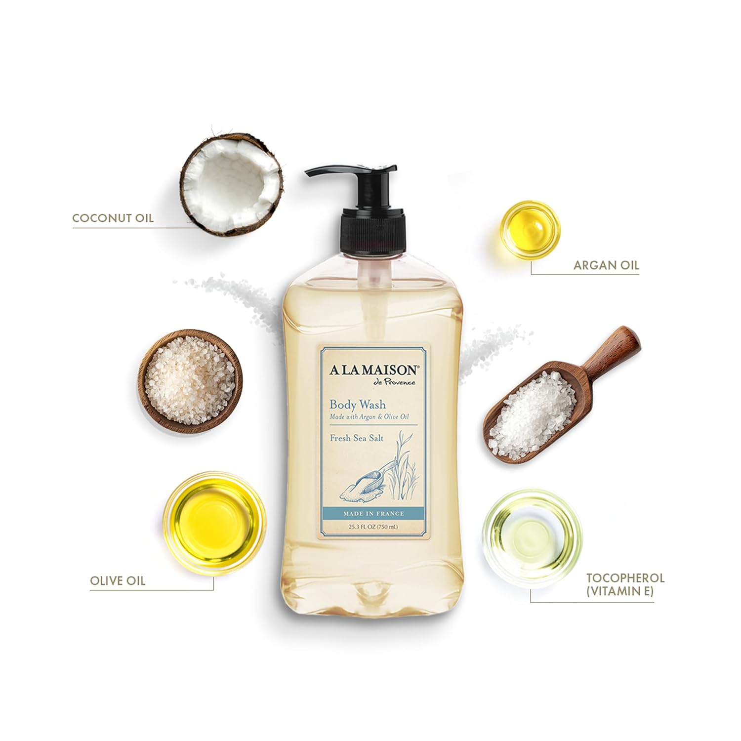 A LA MAISON Fresh Sea Salt Body Wash 25.36 Fl Oz, 3 Pack - Image 2