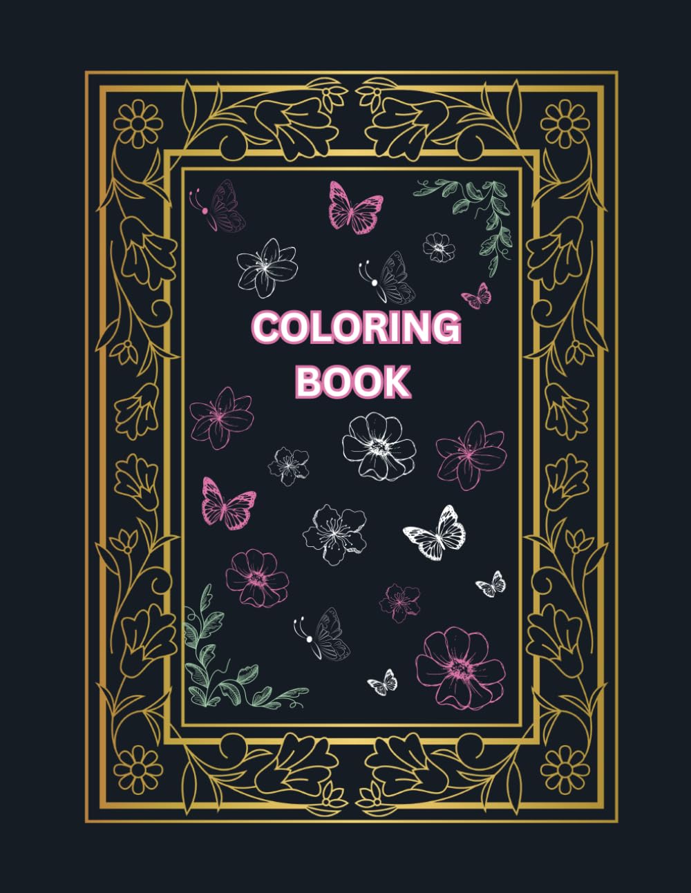 Relaxing Floral & Heart Designs Coloring Book for Kids & Adults: A Beautiful Variety Coloring Book Featuring Flowers, Bowties, Ribbons, Roses, Butterflies, and Circles