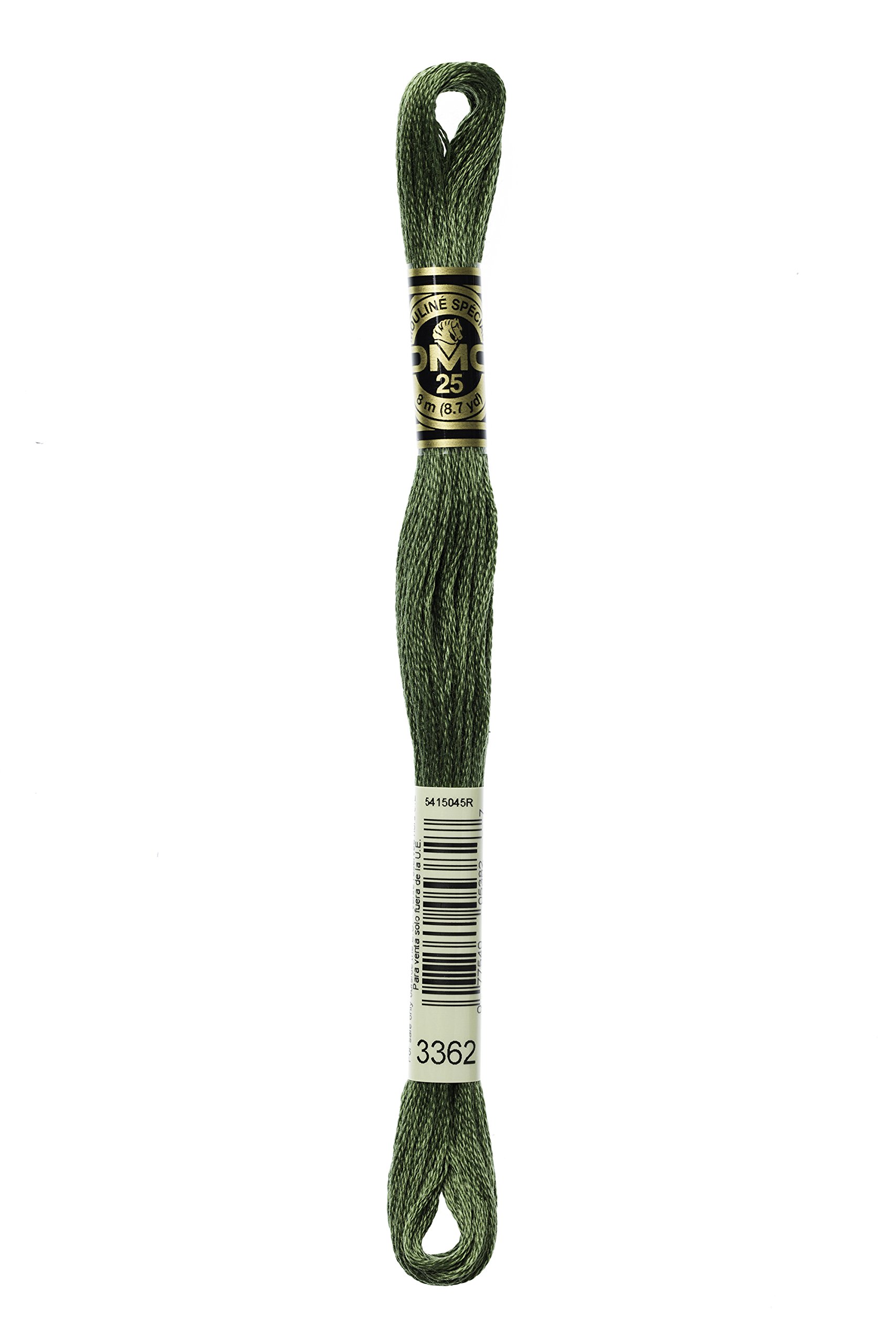 DMC 117-3362 Mouline Stranded Cotton Six Strand Embroidery Floss Thread, Dark Pine Green, 8.7-Yard