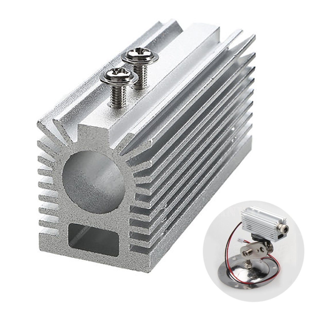 Aluminum Cooling Housing Laser Heat Sink Holder Mount Part 58 22 27mm For 12mm Laser Module Machinery Parts
