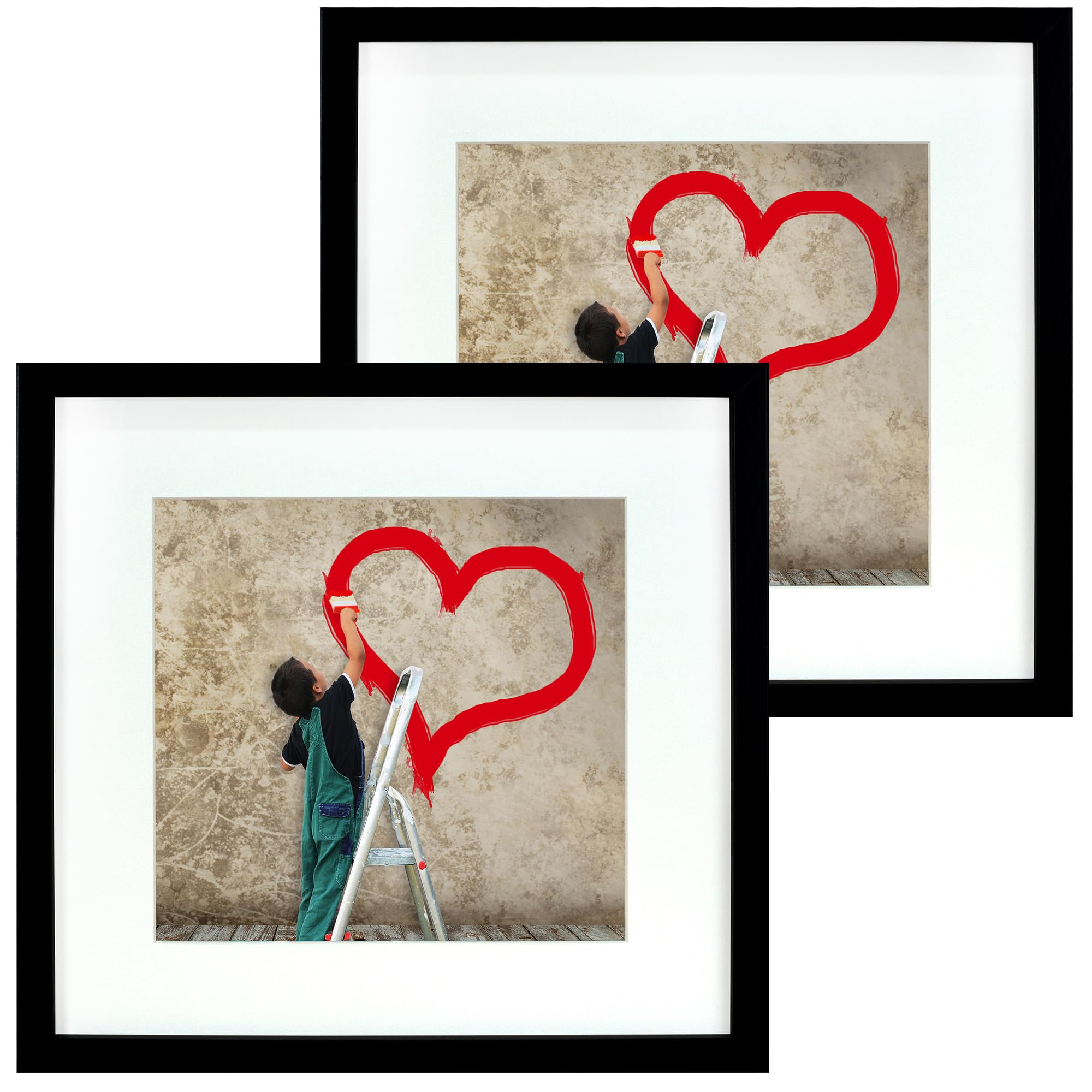 SONGMICS Cornici per Foto con 10 Passepartout, Set di 7 Portafoto, Una