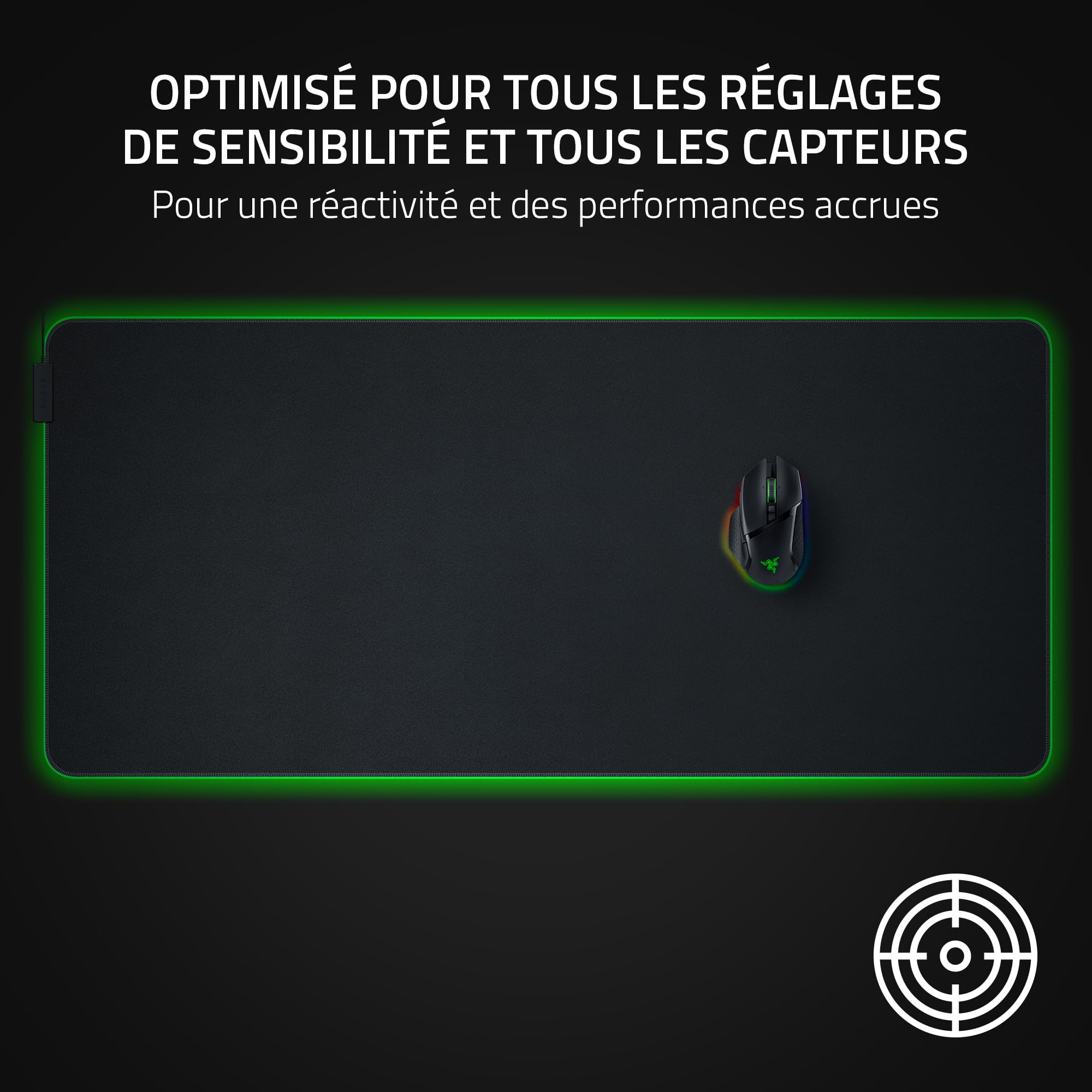 Razer Goliathus Chroma 3XL - Tapis de Souris Gaming Souple (Surface en Tissu microtexturé, Chroma RGB, optimisé pour Tous Les paramètres de sensibilité et Les capteurs) Noir