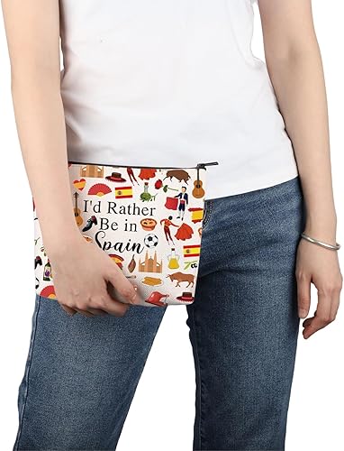Miniatura 5 de España Travel Travel Gift I'd Rather Be in Spain Makeup Bag España Trip Vacation Cosmetic Bag España Souvenir Gift, Más bien estar en España M