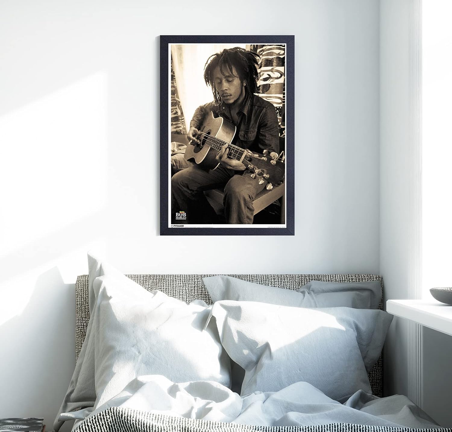 Pyramid America Bob Marley Poster - Sepia Poster Frame - 11 x 17 Inch Music Artist Wall Art - Posters for Room Aesthetic Men - Wallart for Bedrooms & Bohemian Decor