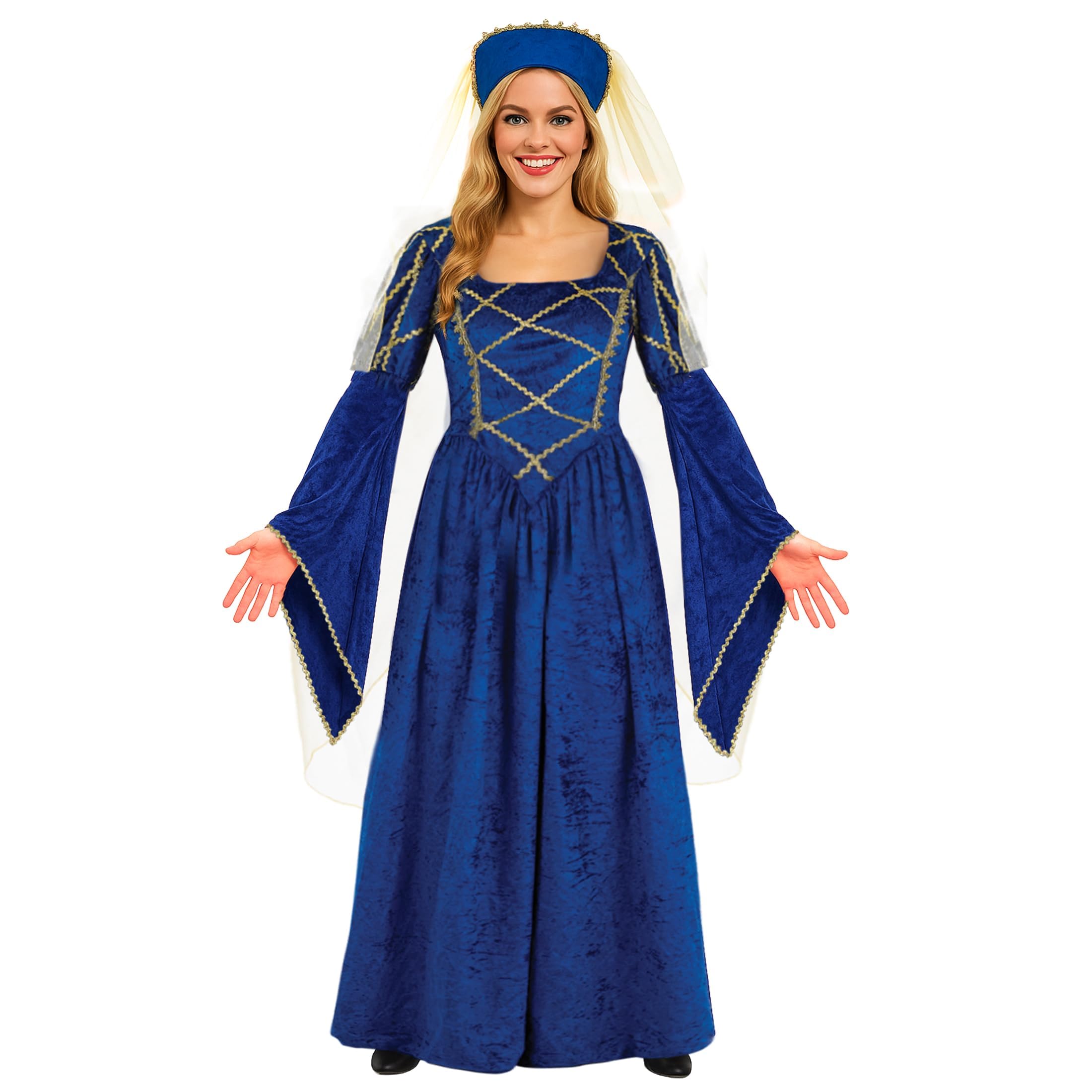 Fun Shack Disfraz Medieval Mujer Adulta, Traje Medieval Vestido, Disfraces Medievales Dama, Disfraz Mujer Carnaval