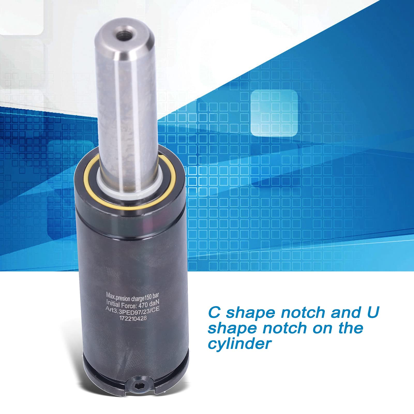 Stelo del Pistone Ad Alta Pressione del Cilindro Compresso della Molla a Gas Dell'azoto per Macchinari Industriali Diametro 38 Mm (YX500-063)