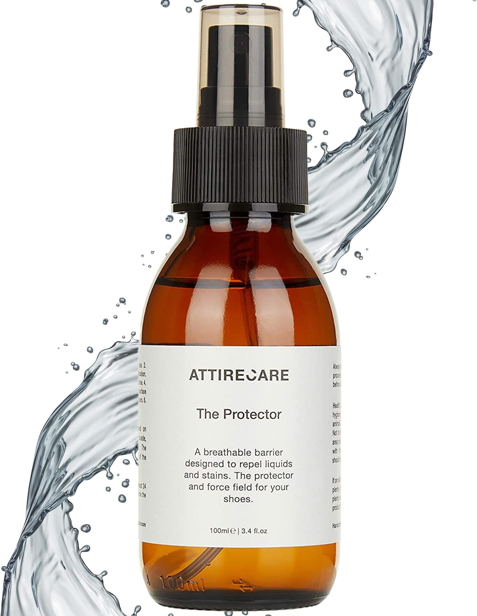 Attirecare Suede & Shoe Protector Spray 100ml & Travel Ready Waterproof and Stain Protection for Suede, Nubuck, Leather, Cotton, Shoes, Handbags and Trainers