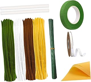 Baoblaze Limpiapipas de Chenilla, Manualidades con limpiapipas para niños y Adultos, decoración navideña y proyectos de Bricolaje para Hacer, Amarillo