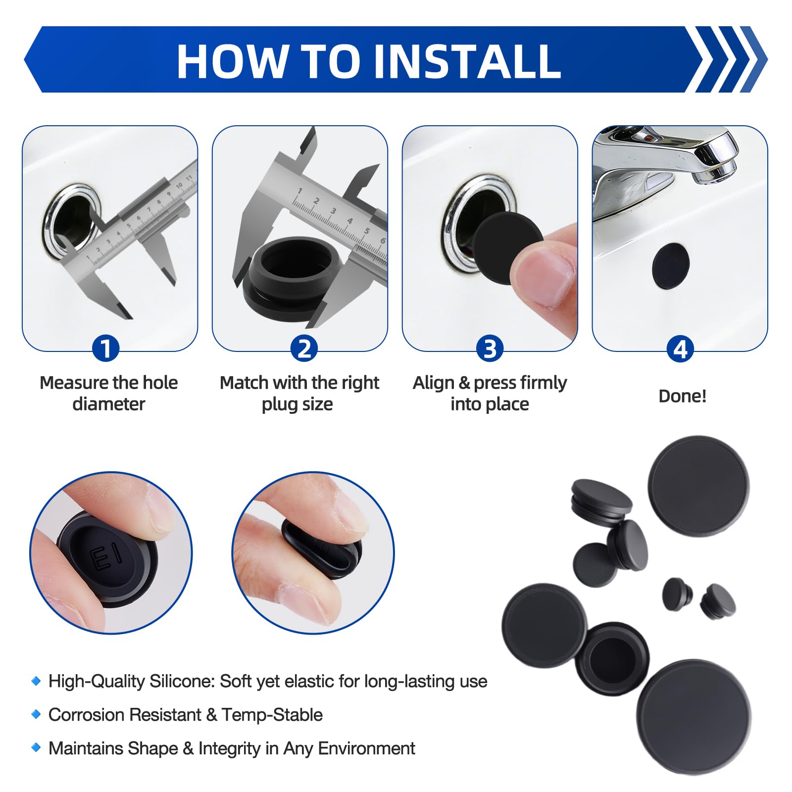 150 Rubber Plugs - Seal Holes & DIY Projects -6
