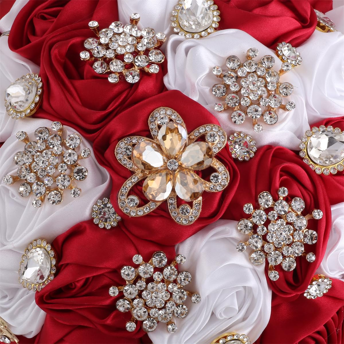 ブーケページ Amazon｜Mhojpik 9.8インチ ルビーレッド&ホワイト ブライダル