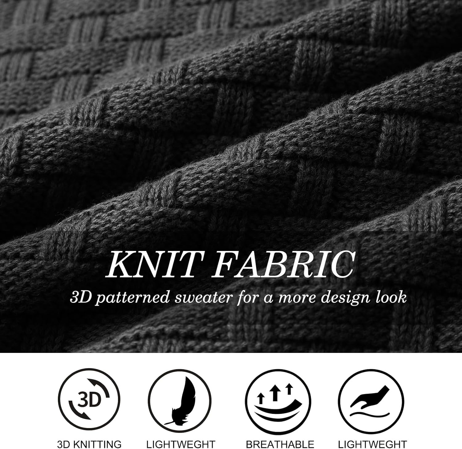 Mens Thermal Pullover Sweaters Long Sleeves Slim Fit Pure Cotton Sweaters Stand Collar Knitted Buttons Winter - Image 6