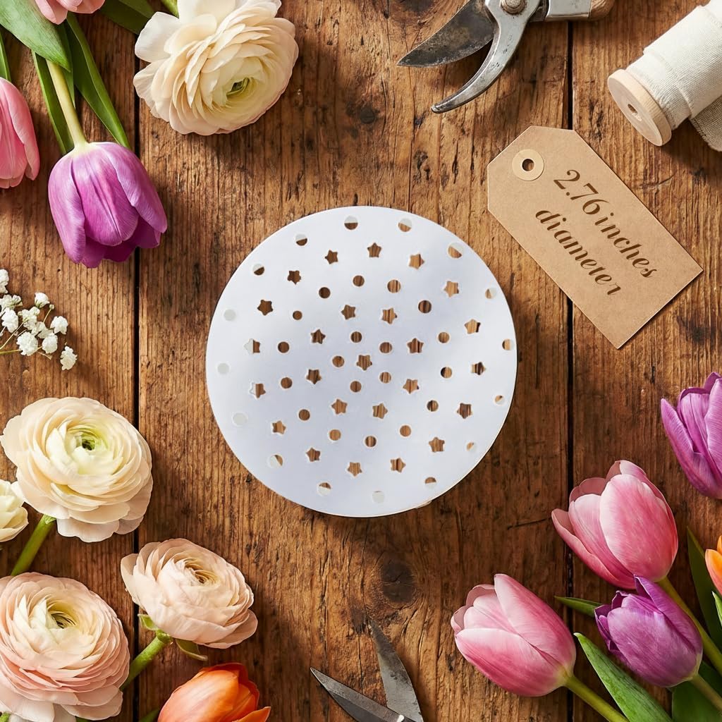 Pjsrsdaee Silicone Blossom Grid Flower Arranger, Flexible Floral Stem Holder for Vases — Reusable Flower Grid for Easy DIY Arrangements, Weddings, Home Decor