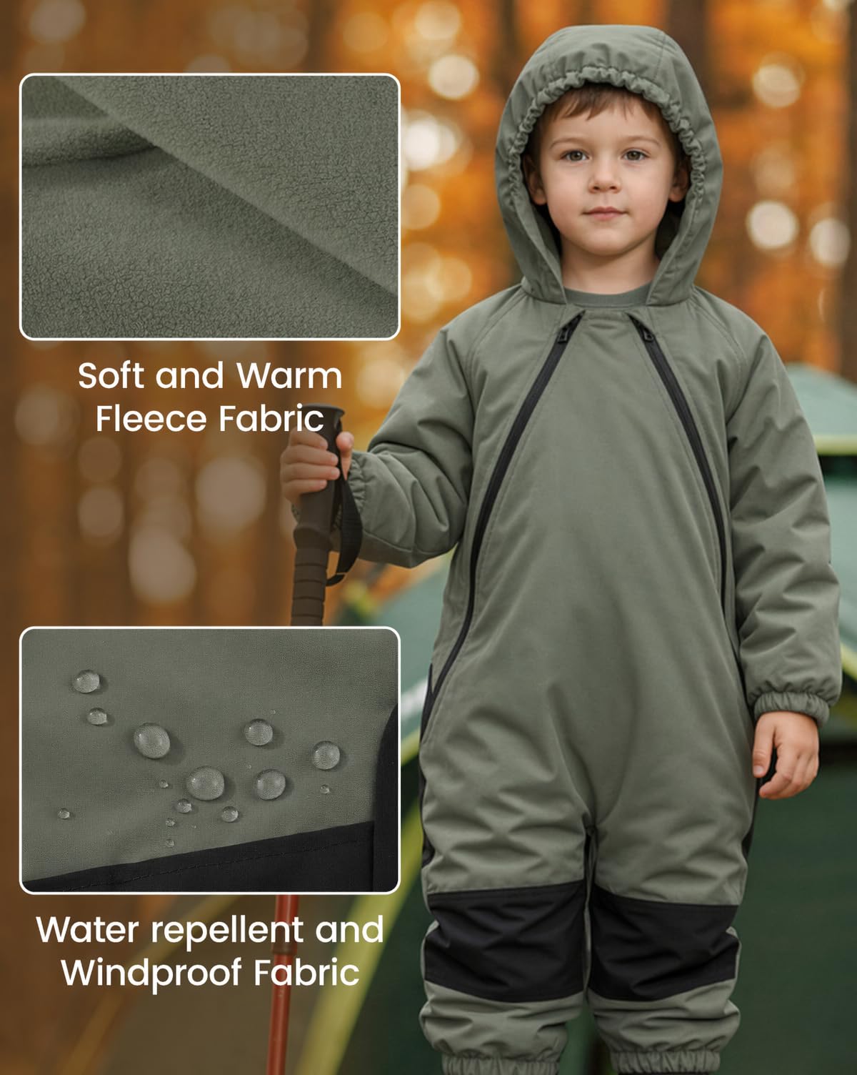 WYTbaby Baby Softshell Overall | Leichter Wind- & Regenoverall